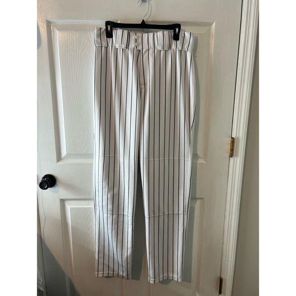 Men's RAWLINGS Athletic Striped Baseball Pants‎ 36/33/2021 Button Front - Picture 1 of 9